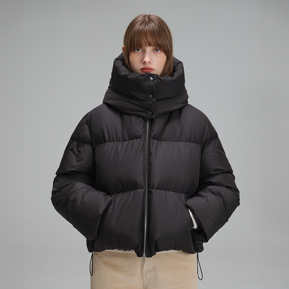 [소치이] Hooded Goosedown Jacket - Black