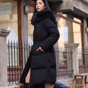 [디스커버리 익스페디션] 여성 켈리 구스다운 롱패딩 (BLACK) DWDJ9A056-BKS