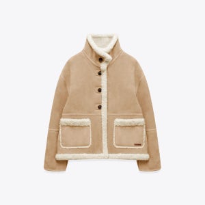 [마리끌레르] [12/11 순차배송] 배색 하이넥 인조 무스탕(MAFDJK09CBE)