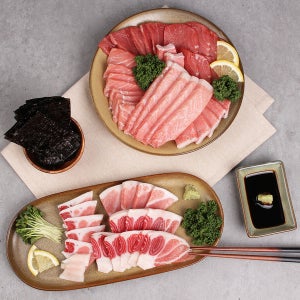 [미식창고] 참다랑어회 1인분 부위별 골라담기 속살/배꼽살/대뱃살/눈꽃뱃살 참치회