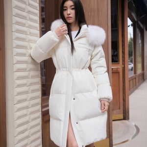 [디스커버리 익스페디션] 여성 켈리 구스다운 롱패딩 (CREAM) DWDJ9A056-CRS