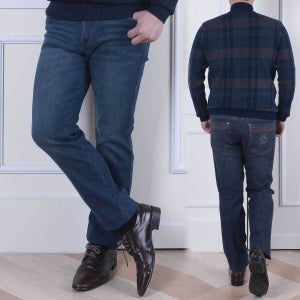 겨울 따듯하고 벨트라인 포인트 스판 기모 청바지 568