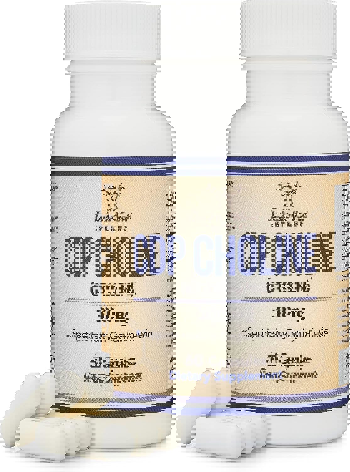 더블우드 <b>CDP 콜린</b> <b>시티콜린</b> 고함량 데일리 루틴 캡슐 (2통)  1개  1회분