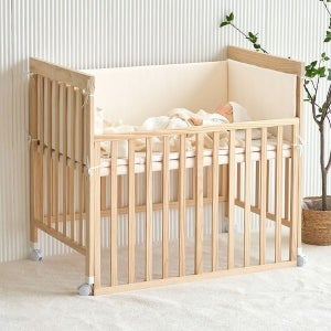[보리보리]소브 원목아기침대 3종세트 (가드+매트리스+범퍼가드)