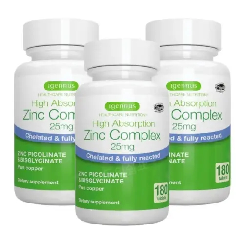 Igennus Zinc 아연 <b>징크 컴플렉스</b> 25mg 180정 3개
