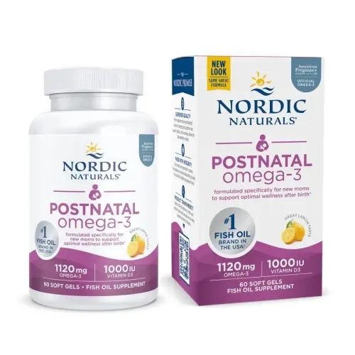 노르딕 <b>프리네이탈 오메가3</b> 피쉬오일 Postnatal Omega-3 레몬 캡슐 60정