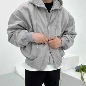 [후드탈부착]ma-1 항공점퍼 투웨이 오버핏 기모 블루종 자켓 점퍼 바람막이 패딩 점퍼