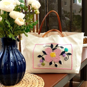 꽃구경 🌸🍃손자수 에코 가방, 프리제이 in 제주