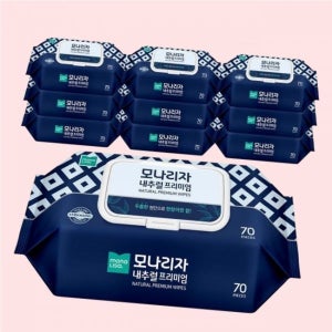 모나리자 내추럴 프리미엄 고평량 80gsm 물티슈 캡형 70매x10팩 2142715520 4004696