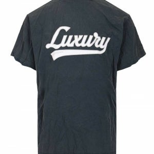 발렌시아가 남성 Luxury 스크립트 Oversize 티셔츠 850345TTVB6 8593 Blue 15