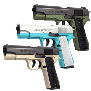 큐 M1911 콜트 탄피 자동 너프건 장난감 총 3color