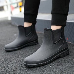 큐 남자 레인 부츠 장화 남성 레인 슈즈 패션장화 발목