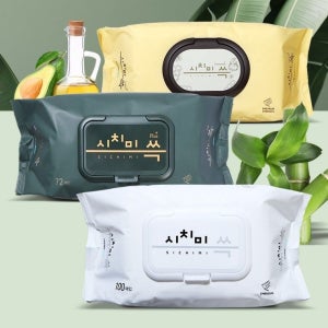 시치미쓱 올그린등급 대용량 물티슈 자연유래성분 두꺼운엠보싱 아기물휴지 신생아유아용