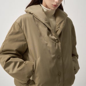 [LANVIN COLLECTION] 숄 칼라 드로우스트링 구스 다운 점퍼 / LC2EAQOT663W_KE