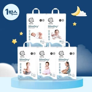 1박스카이야 슬림드라이 플러스 기저귀 밴드 팬티 공용 4팩