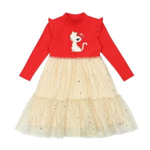 [롯데백화점] 프렌치캣 RD 샤 배색 원피스(Q46DKO190) LE1220405755