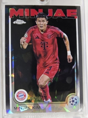 2024-25 TOPPS CHROME SAPPHIRE 탑스 크롬 사파이어 김민재 10장 한정 블랙 리프렉터 바이에른 뮌헨 챔피언스 리그 축구 카드