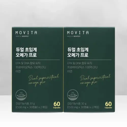 모비타 <b>듀얼 오메가 프로</b>, 30g(60캡슐), 2개