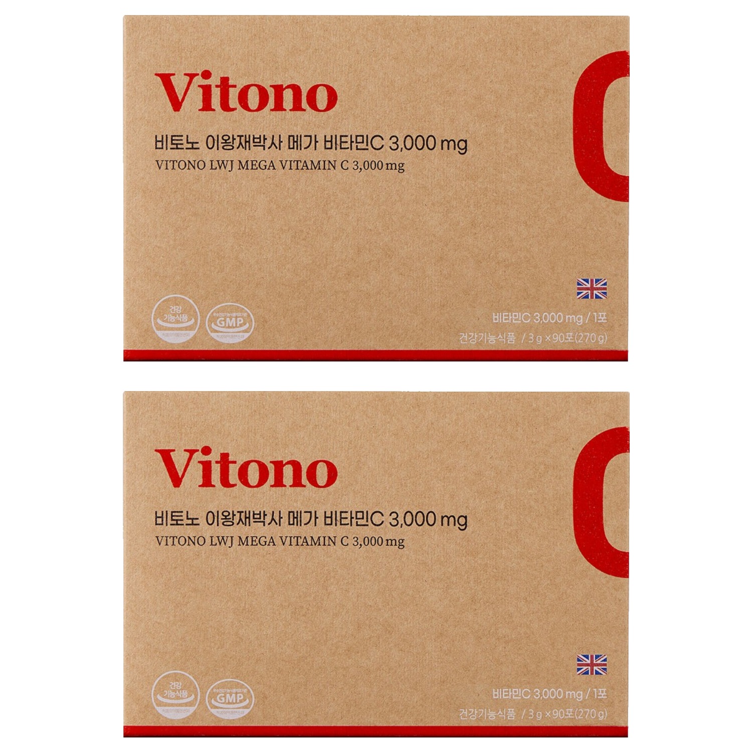 비토노 이왕재박사 메가 비타민C 3000mg  2개  270g  영국산 원료