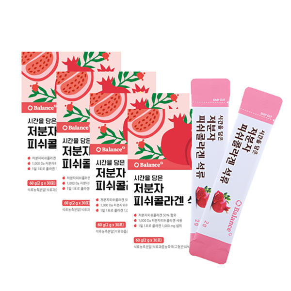 4개월분 온가족용 <b>시간을 담은 저분자피쉬콜라겐 석류</b>맛 520248