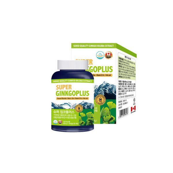 캐나다 <b>슈퍼징코</b>플러스 6개월분 기억력 혈행개선