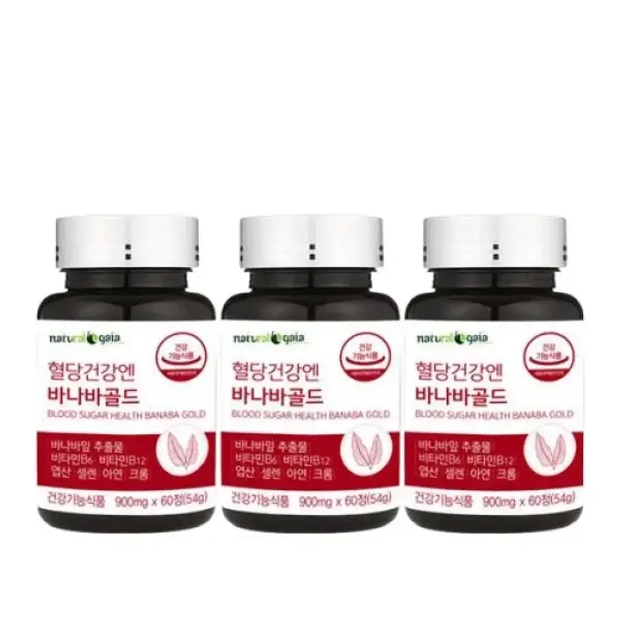 내츄럴<b>가이아</b> 혈당건강엔 바나나골드, 54g(60정), 3개