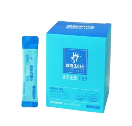 파파초이스 비타민D <b>아연</b> 1.5g x 30포, 3개