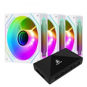 Segotep HB12 리버스 ARGB PWM (컨트롤러/3팩, 화이트)