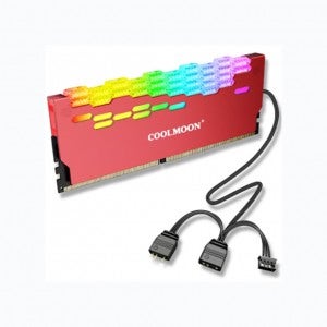 COOLMOON RA-2 ARGB 메모리 방열판 (레드)