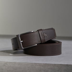 헤지스 액세서리 헤지스 맨 액세서리 다크브라운 스티치장식 소가죽 벨트 HJBE6E965W3