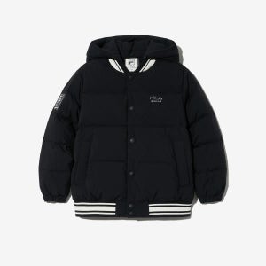 휠라 키즈 [패션플러스][휠라키즈]후드 탈착 바시티 다운 점퍼 (FK2DJG4401X_BLK) .