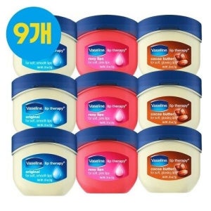 9개 바세린 립 테라피 립밤 7g 오리지날 3개+로지 3개+코코아버터 3개