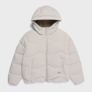 [내셔널지오그래픽] N254WDW970 여성 물결 퀼팅 덕다운 점퍼 SILVER BIRCH