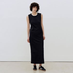 [웬위윌] 라운드 인 슬리브리스 원피스 (3컬러)