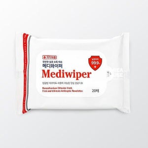 메디와이퍼 살균 티슈 리필형 20매 7P 소독 물티슈