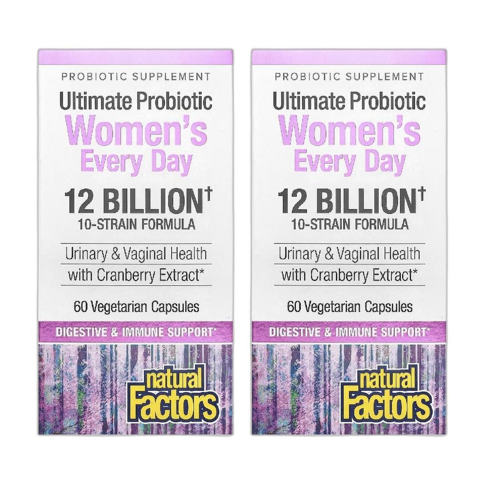내추럴 팩터스 <b>얼티밋 프로바이오틱 우먼스</b> 에브리 데이 <b>120억</b> 베지 캡슐 60정 2개