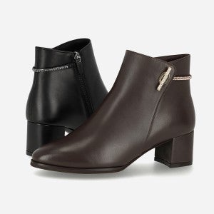 엘칸토 여성 양가죽 보석스트랩 앵클 부츠 5cm LCWA61U54C