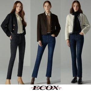 [에콕스] 하이엘라 웜 기모 데님 3종 여성