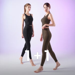 요가팬츠 플렉스 이쁜필라테스복 페더 브라탑 + 레깅스 런닝 SET