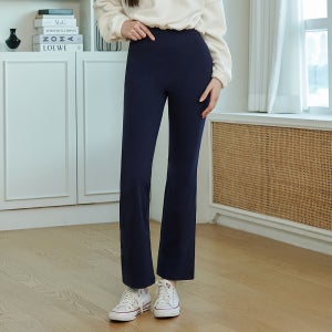 제로 윈터 스트레잇 에어로빅복 기모팬츠 네이비 스컬피그 연예인운동복