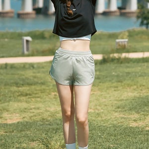 면바지 에어러쉬 러닝 여성 쇼츠 라이트카키 휘트니스복