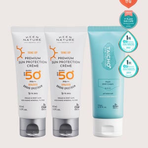 [블프 세트] 닥터올가 프리미엄 썬 프로텍션 톤업 선크림 SPF50+/PA+++ 60ml x 2개 +아쿠아 끝장 크림 70ml