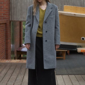 앤니즈 Mond Single Long Coat (Gray)