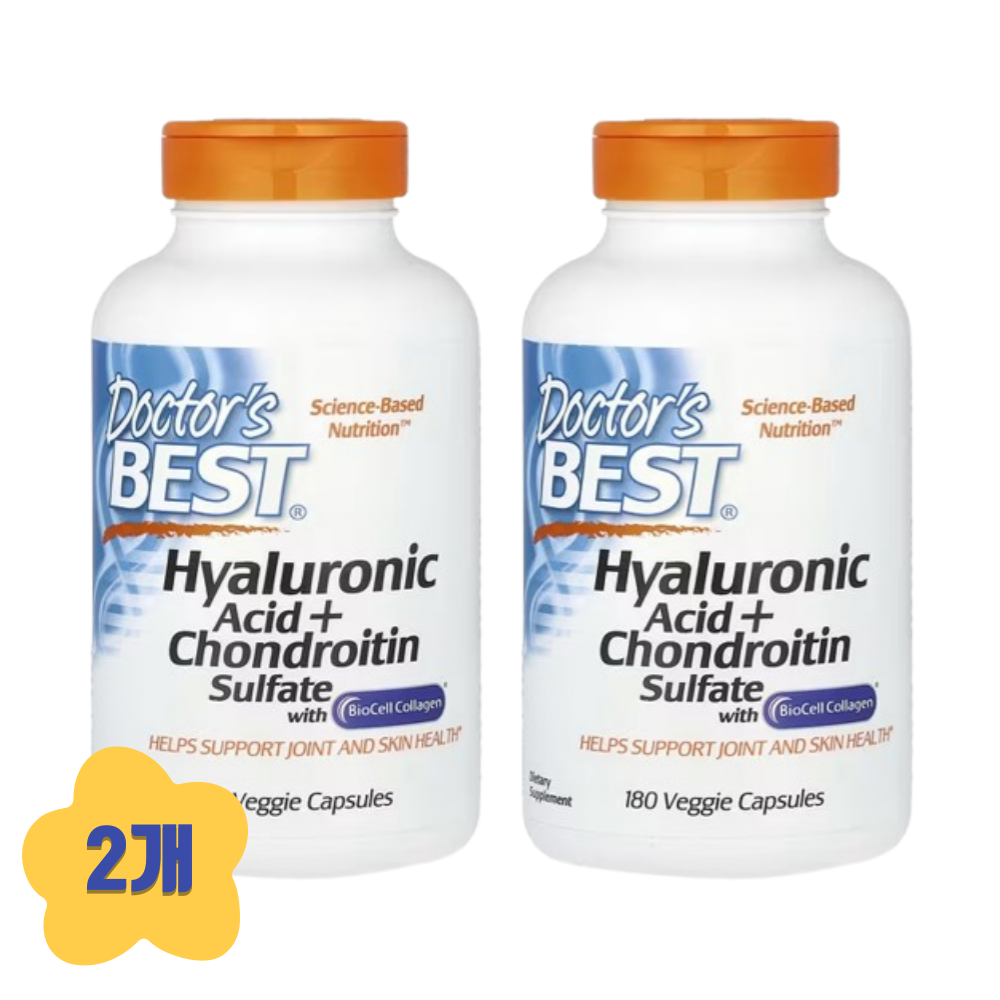 (2개) 닥터스베스트 <b>히알루론산 콘드로이친 설페이트</b> 콜라겐 180베지캡슐