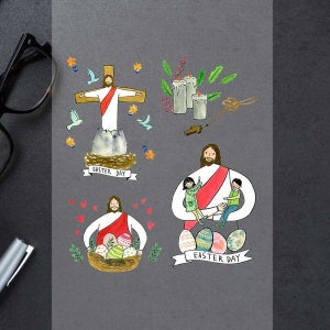 [아이닉스] 부활절 DTF 열전사지 - 예수님 부활 기쁨 60137d