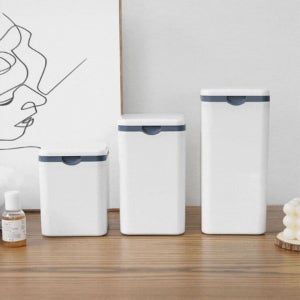 [리노아트로] [3Size✔️] 화이트 미니 휴지통 🗑️ 사이즈 소형 책상 데스크 사무실 오피스 쓰레기통 컴퓨터 주방 욕실 화장실 인테리어 꾸미기 데코