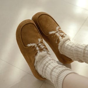 디오티 양모 겨울 퍼단화 1cm