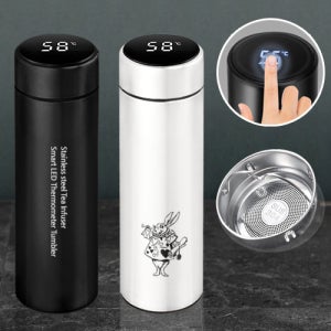 (H- 091) 스텐 녹차망 스마트 LED 온도 텀블러 판촉물 제작 전문~주방용품~스텐텀블러