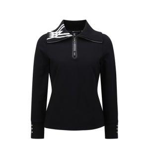[어뉴골프]W LOGO POINT COLLAR LTSBK BLACK AGFWWTS72BK