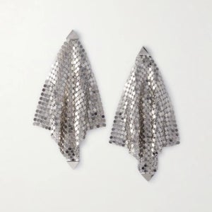 RABANNE Pixel Flow silver-tone earrings 1647597326026365
